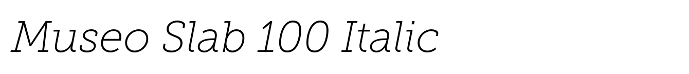 Museo Slab 100 Italic